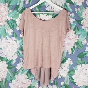 Pink Ruffled High Low Blouse 👕